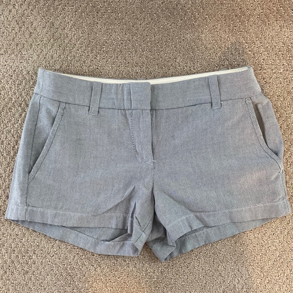 J Crew Light Blue/Grey Chino Shorts